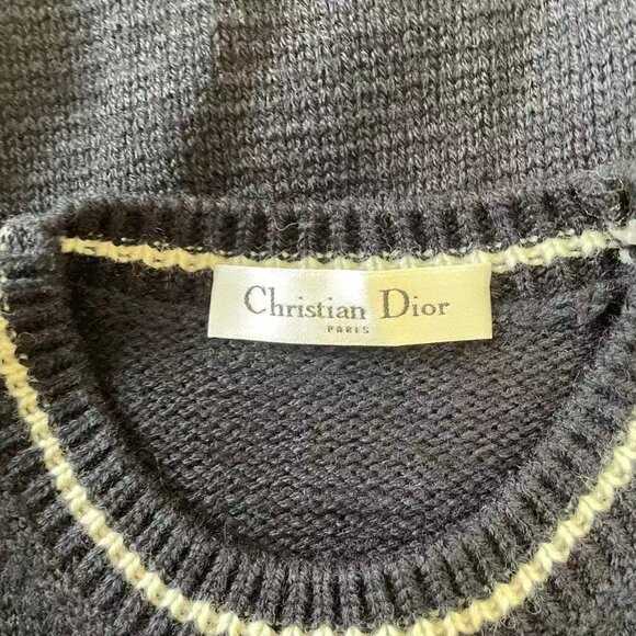 Navy Blue Cashmere and Wool Knit - Picture 11 of 12